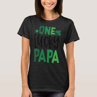 T-shirt Un Lucky Papa C Shamrock Irlande