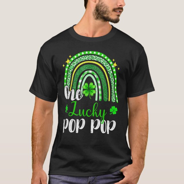 T-shirt Un Lucky Pop Empreinte de léopard Rainbow St Patri (Devant)
