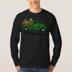 T-shirt Un Lucky Stepfather Green Plaid Truck St Patrick