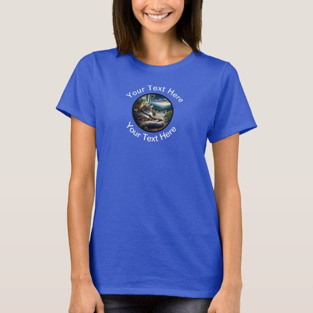 T-shirt Un magnifique chat en coton Maine avec texte perso (Devant)
