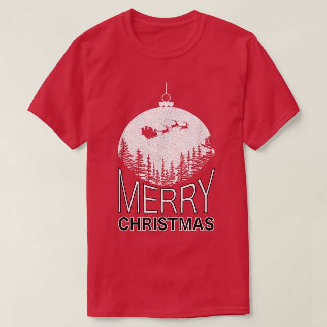 T-shirt Un magnifique Joyeux Noël Graphisme Design (Design devant)