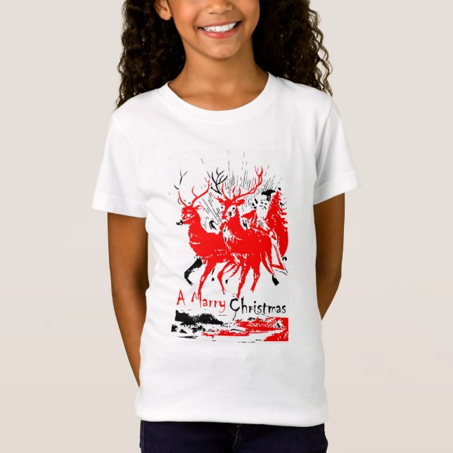 T-Shirt Un maillot de mariée Chritsmas pour enfants mignon (Devant)