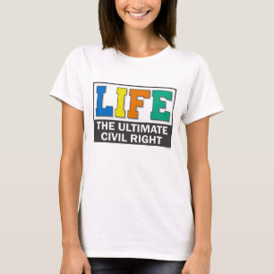 T-shirt Un message pro-vie très direct sur les chemises po