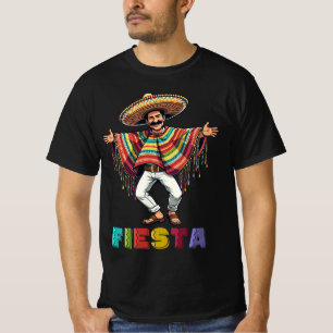 T-shirt Un Mexicain À Poncho Danser Fiesta Cinco de Mayo