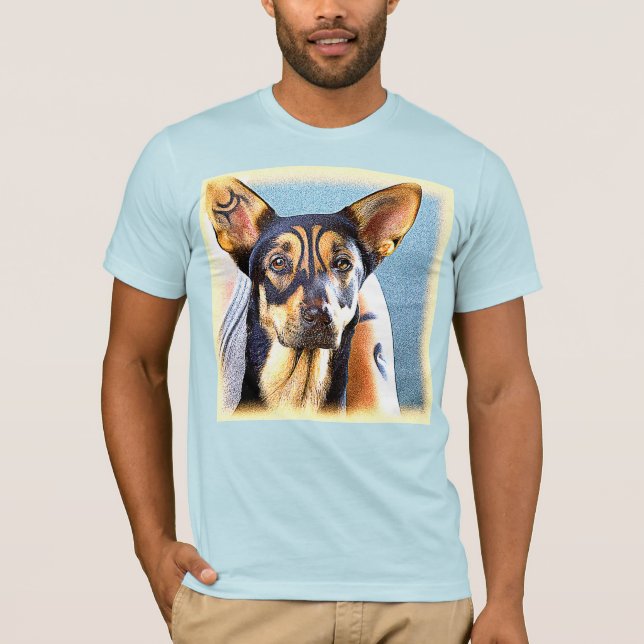 T-shirt "Un mignon chien" jolie photo. Commandez dès maint (Devant)