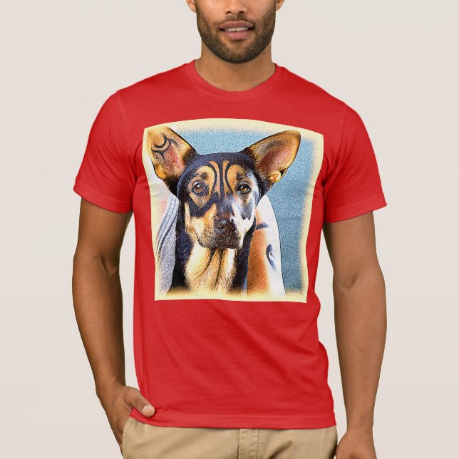 T-shirt "Un mignon chien" jolie photo. Commandez dès maint (Devant)