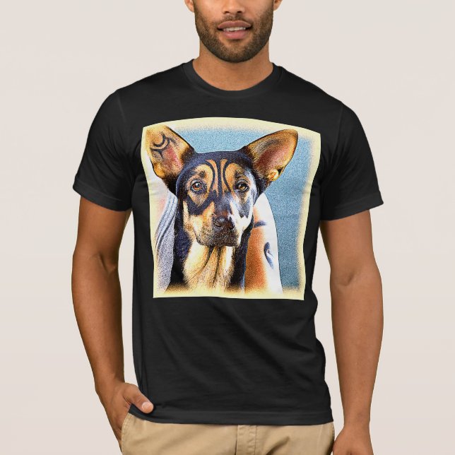 T-shirt "Un mignon chien" jolie photo. Commandez dès maint (Devant)