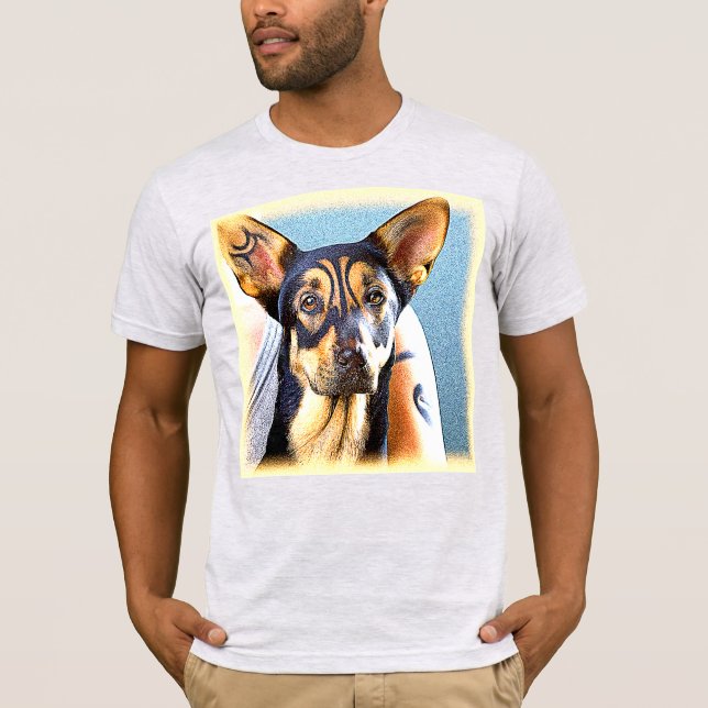 T-shirt "Un mignon chien" jolie photo. Commandez dès maint (Devant)