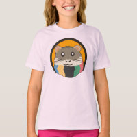 Un mignon hamster en caricature avec une écharpe m