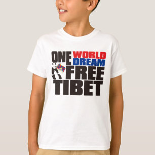 T-SHIRT UN MONDE UN RÊVE TIBET LIBRE