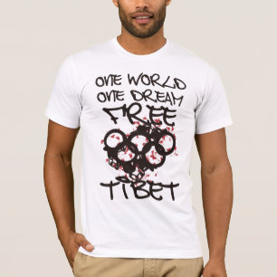 T-SHIRT UN MONDE UN THIBET LIBRE RÊVEUR