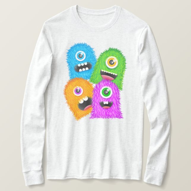 T-shirt Un Monstres Fuzzy (Design devant)