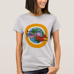 T-shirt Un morceau de mon coeur est dans la chemise des