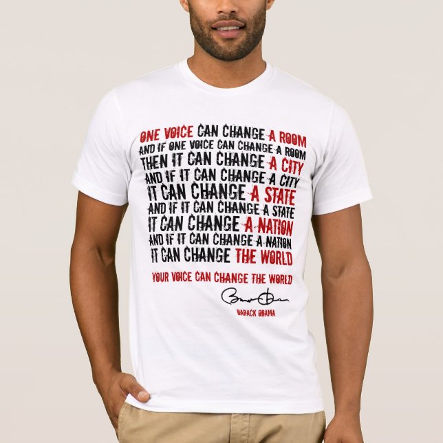 T-shirt UN nbckgrnd de VOICE-BARACK OBAMA (Devant)
