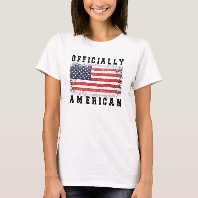 T-shirt Un nouveau cadeau citoyen américain à la citoyenne (Devant)