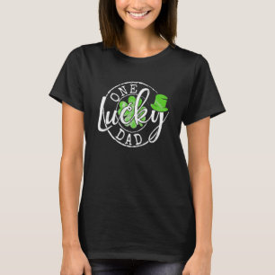 T-shirt Un papa chanceux drôle de père irlandais trèfles S