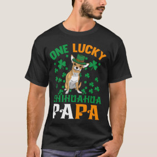 T-shirt Un Papa Chien Chanceux Red Chihuahua Papa St Patri