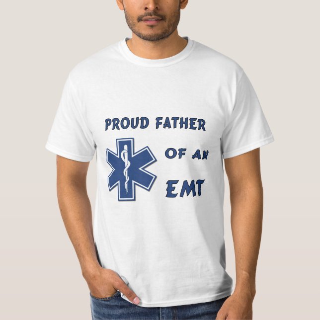 T-shirt Un papa fier d'un EMT (Devant)