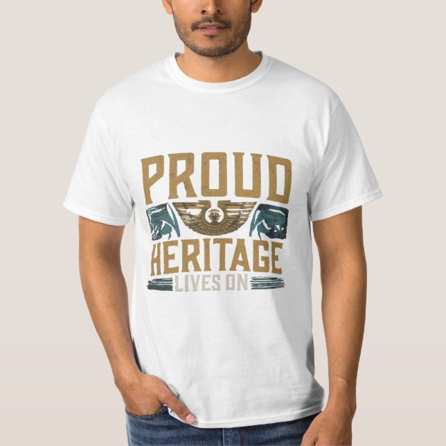 T-shirt Un Patrimoine Fière Vit En Vie (Devant)