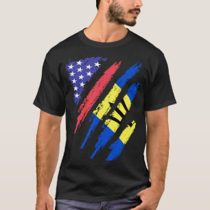 T-shirt Un Patriote Américain De La Barbade Drapeau Du Coe