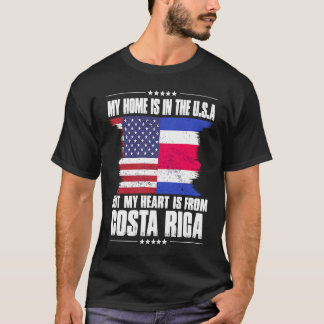 T-shirt Un patriote Costaricien Américain Fier D'Être À La