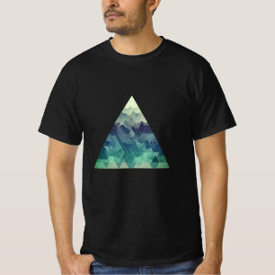 T-shirt Un paysage de montagne triangulaire géométrique