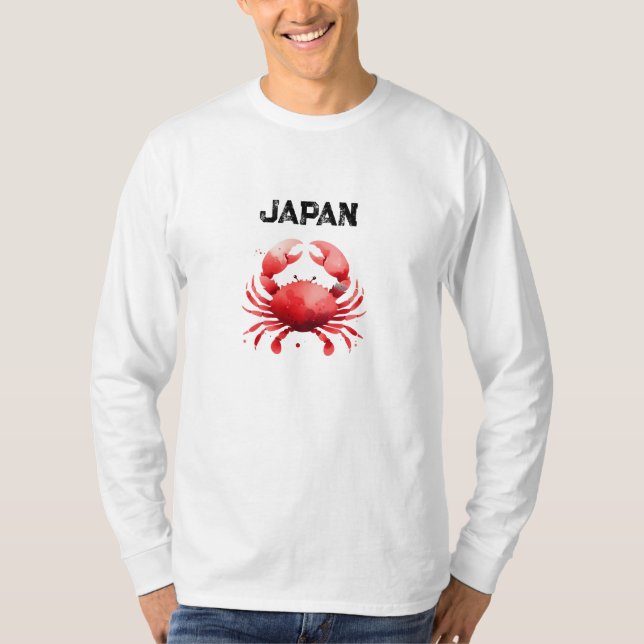 T-shirt Un pêcheur de crabe élégant inspiré Japon (Devant)