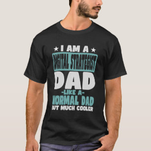 T-shirt Un père de stratège numérique Glacière par rapport