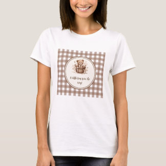 T-shirt Un petit ours est en route Café marron neutre