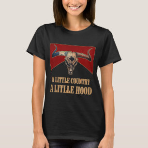 T-shirt Un petit pays Un petit crâne taureau Ouest