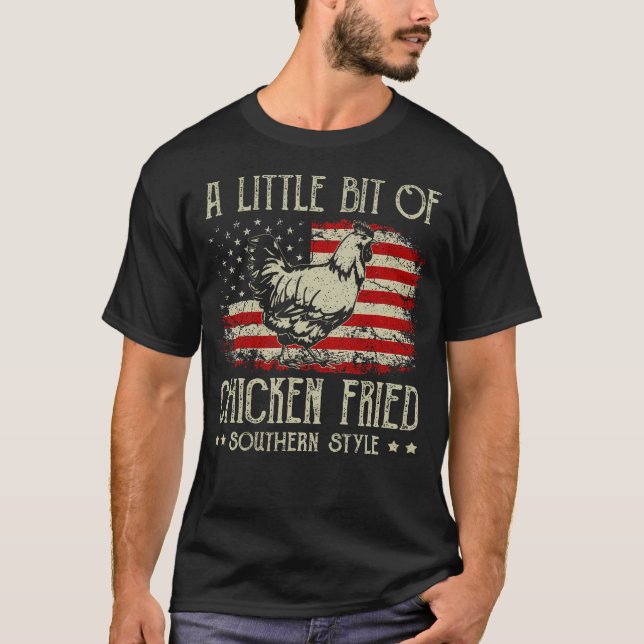 T-shirt Un Petit Peu De Poulet Frit Au Sud (Devant)