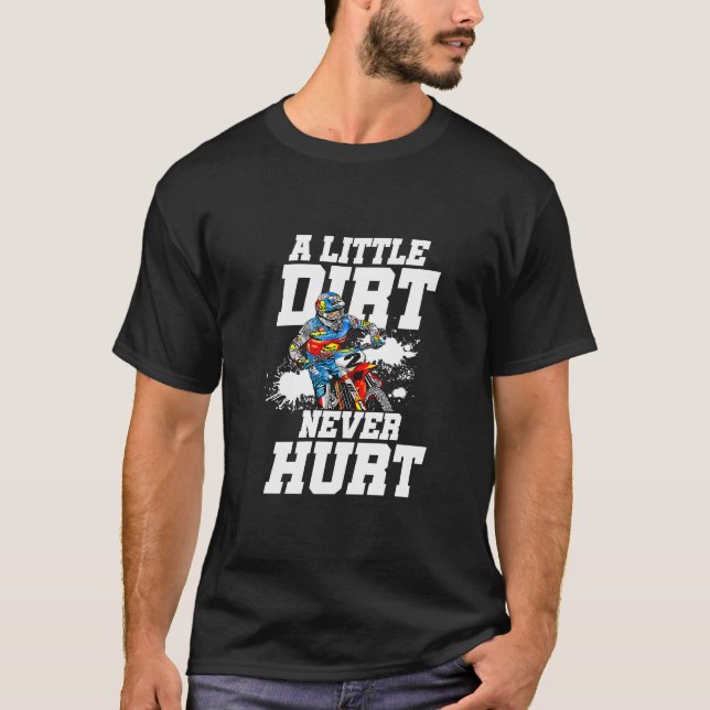 T-shirt Un Peu De Chemin N'A Jamais Blessé Motocross Motoc (Devant)