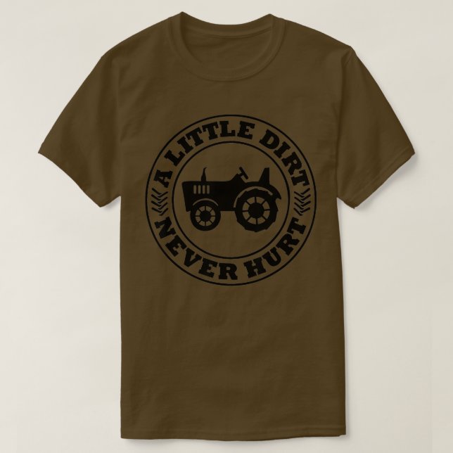 T-shirt Un peu de chemise Jamais blessé tracteur de ferme  (Design devant)