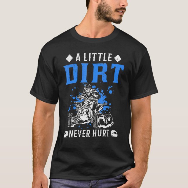 T-shirt Un peu de tête jamais blessé Quad ATV 4x4 (Devant)