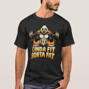 T-shirt Un peu en forme, plutôt drôle, panda de gym drôle