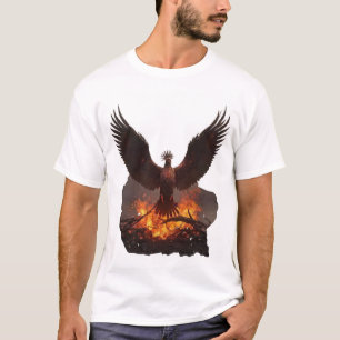 T-shirt Un phénix qui s'élève des cendres sur un terrain v