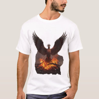 T-shirt Un phénix qui s'élève des cendres sur un terrain v