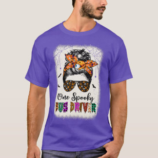 T-shirt Un Pilote De Bus Éffrayant Messager Bun Trick Ou T