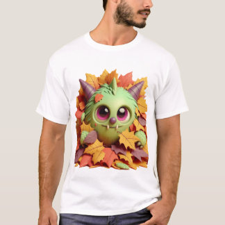 T-shirt Un poireau mignon, chartreuse et mauve