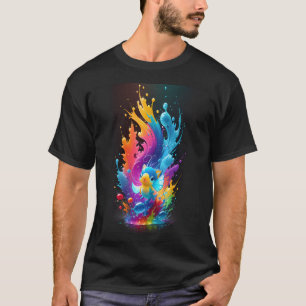 T-shirt Un poisson hippocampe au fond de la mer avec du co