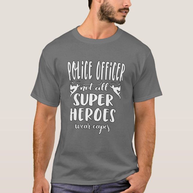 T-shirt Un Policier Drôle Dit Officier De Police (Devant)