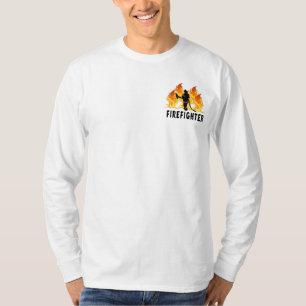 T-shirt Un pompier flambe