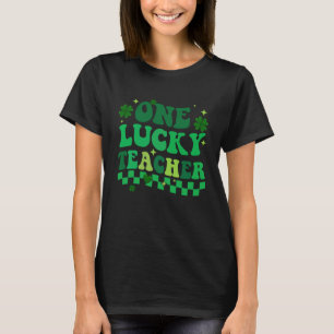 T-shirt Un professeur chanceux Groovy Rétro St Patrick's D