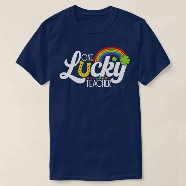 T-shirt Un professeur chanceux Jour de la Saint Patrick Sh (Design devant)