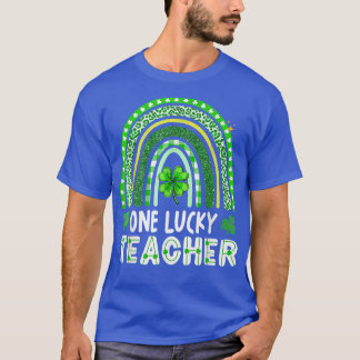 T-shirt Un professeur chanceux Rainbow Happy Jour de la Sa