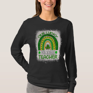 T-shirt Un professeur chanceux Rainbow St Patrick Jour S