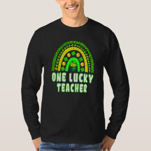 T-shirt Un professeur chanceux Rainbow St Patrick's Day 2
