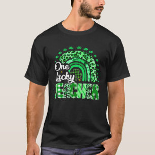 T-shirt Un professeur chanceux St Patrick's Day Rainbow Le
