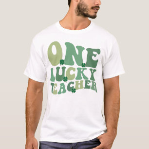 T-shirt Un professeur chanceux St Patricks Day Rétro Groov