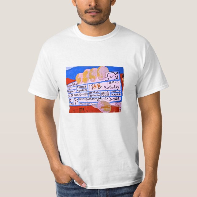 T-shirt un réfugié depuis 1948 (Devant)